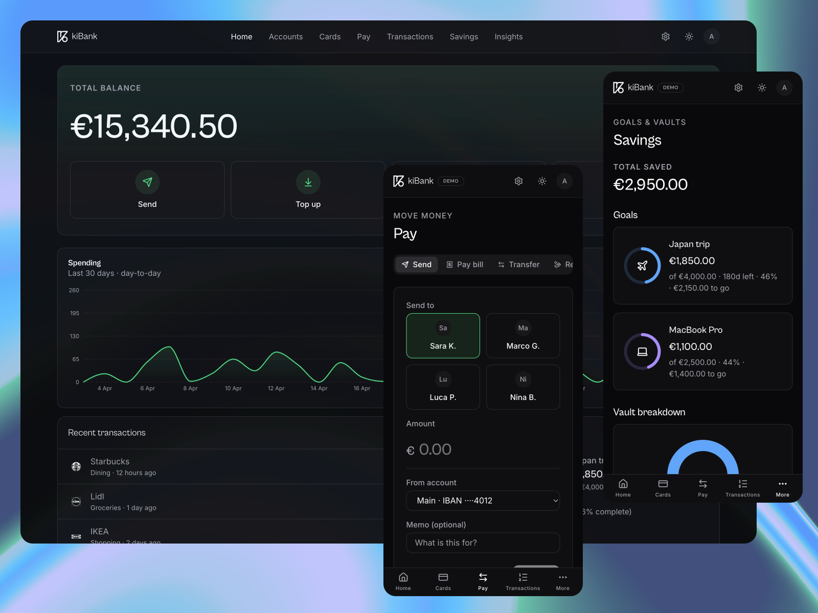 kiBank: a modern, secure banking app